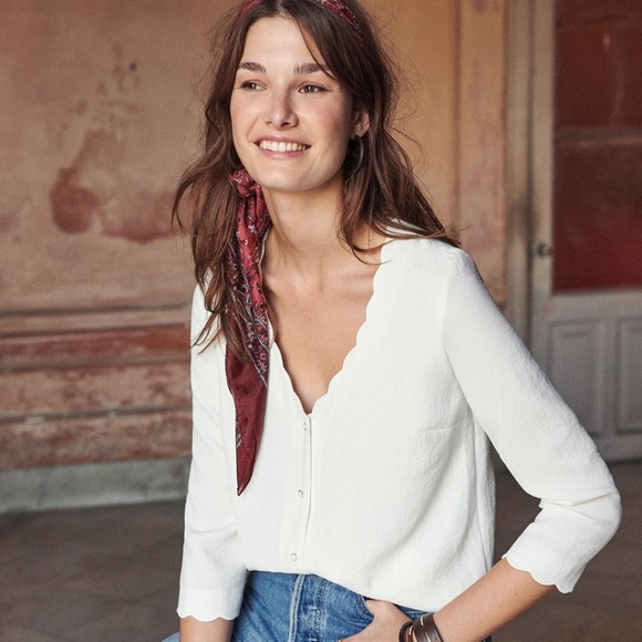 Sezane Tops - NWT | SÉZANE Clem Blouse | Ecru